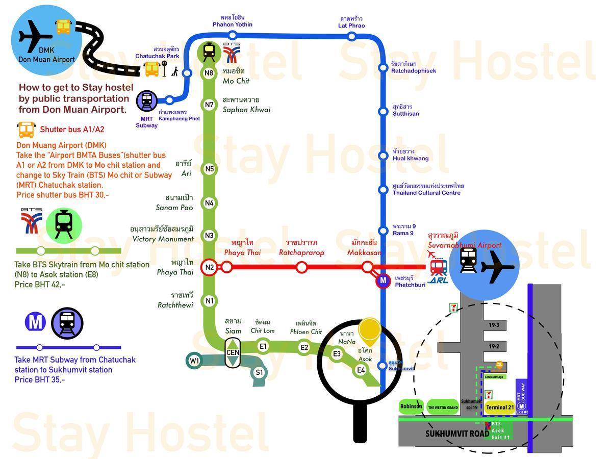 Stay Hostel Bangkok Bagian luar foto